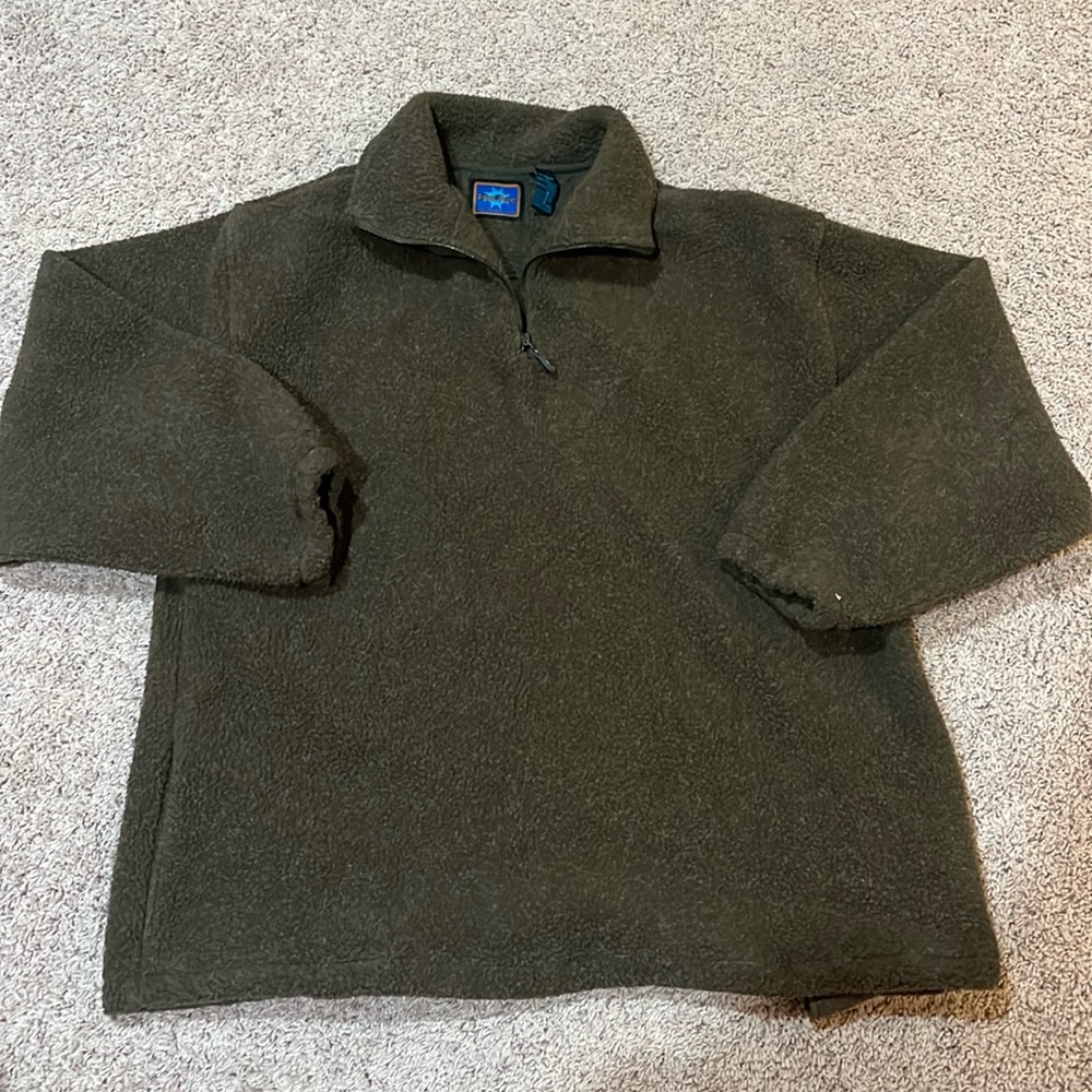 Army Green Fleece Quarter Zip (Size XL)